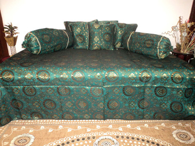 

Amita Home Furnishing Silk Floral Diwan Set