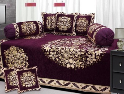 

Shobhraj Chenille Floral Diwan Set