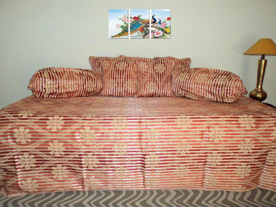 

Amita Home Furnishing Silk Floral Diwan Set