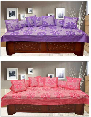 

Kdecor Cotton Floral Diwan Set