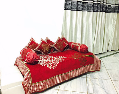Nanki's Chenille Abstract Diwan Set(Multicolor)
