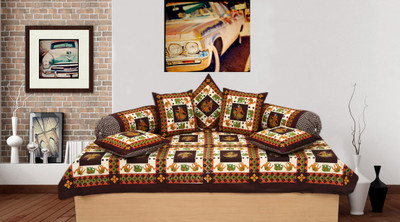 

Good Night Cotton Floral Diwan Set, Multicolor