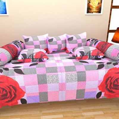 

Creative Homes Cotton Floral Diwan Set, Multicolor