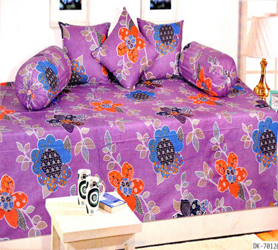 

Narendra Cotton Floral Diwan Set, Multicolor