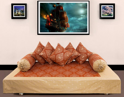 Rustic India Cotton Abstract Diwan Set(Brown)