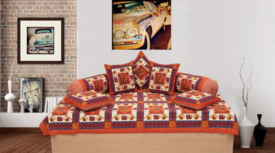 

Jaipur Print Cotton Floral Diwan Set, Multicolor