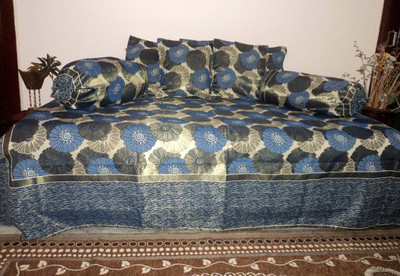 

Amita Home Furnishing Silk Floral Diwan Set