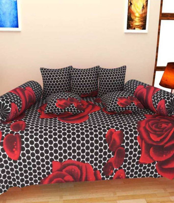 

ZIRCONE Cotton Floral Diwan Set