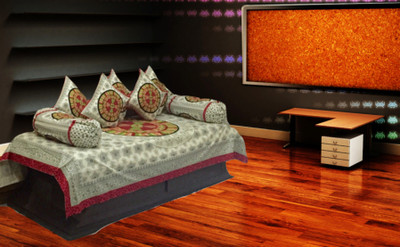 Snuggle Cotton Abstract Diwan Set