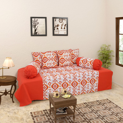 

Soumya Furnishings Cotton Floral Diwan Set, Multi