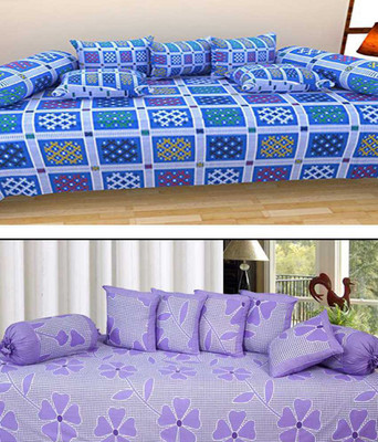 

Shivkirpa Cotton Floral Diwan Set, Multi