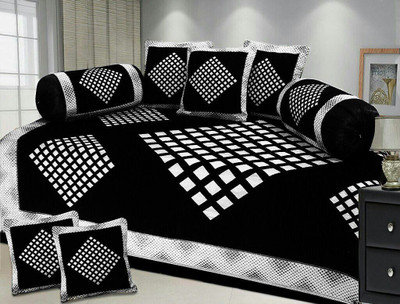 

Abhomedecor Chenille Abstract Diwan Set, Multicolor