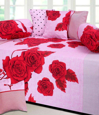

MN Decor Cotton Floral Diwan Set