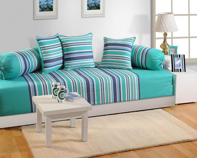 16% OFF on Swayam Cotton Striped Diwan Set