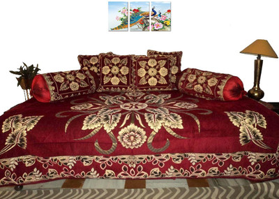 

Amita Home Furnishing Cotton Floral Diwan Set
