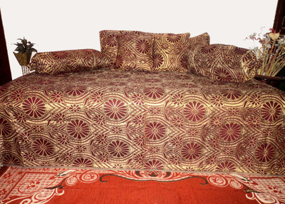 

Design Villa Silk Floral Diwan Set