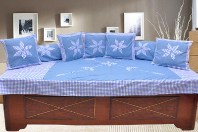75% OFF on Optimistic Home Furnishing Cotton Floral Diwan Set
