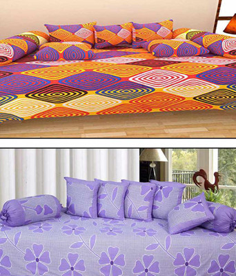 

Shivkirpa Cotton Floral Diwan Set, Multi