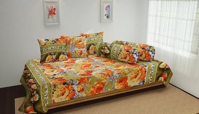 

Aashiyana Sajona Polycotton Floral Diwan Set, Multicolour
