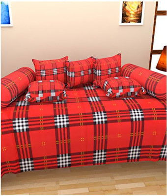 Decor World Cotton Floral Diwan Set