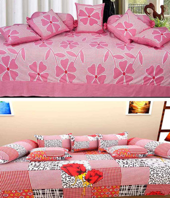 

Shivkirpa Cotton Floral Diwan Set, Multi