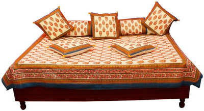 

Halowishes Cotton Floral Diwan Set, Multicolor