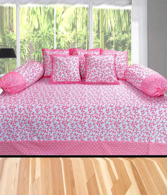 

MEHAR HOME Cotton Floral Diwan Set, Multi