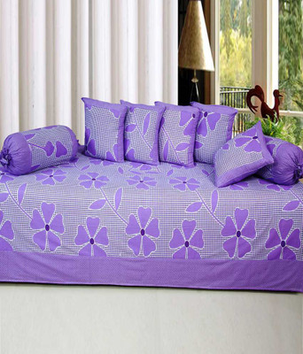 

The Intellect Bazaar Cotton Abstract Diwan Set, Purple