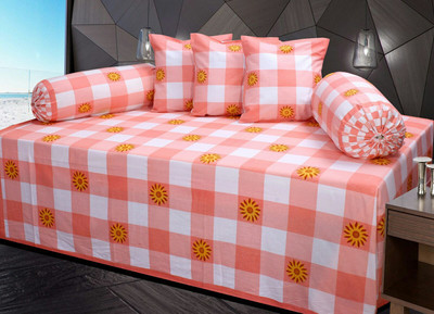Decor Vatika Cotton Checkered Diwan Set available at flipkart for Rs.515