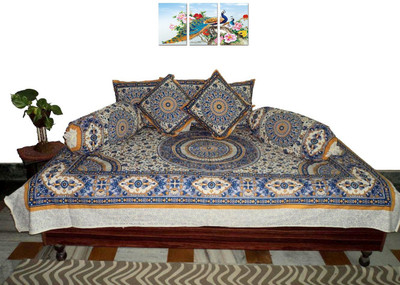 

Amita Home Furnishing Cotton Abstract Diwan Set