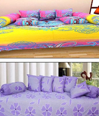 

Shivkirpa Cotton Floral Diwan Set, Multi