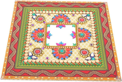 

Twisha Traditional Wooden Table Diya Set(Height: 1.5 inch)