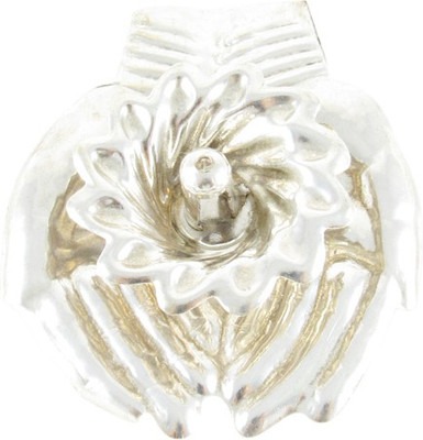 

GoldGiftIdeas Hand Diya for Pooja, Silver Plated Table Diya(Height: 1 inch)