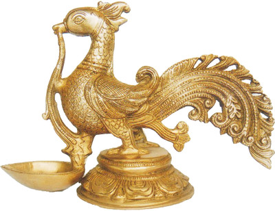 Aakrati A Handmade Handicraft Brass Table Diya(Height: 6.5 inch)