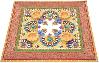 

Twisha Traditional Wooden Table Diya Set(Height: 1.5 inch)