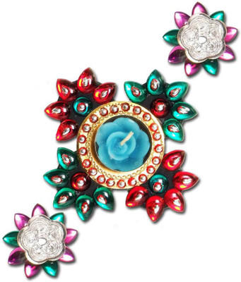 

Super Drool Nickel (Pack of 3) Table Diya Set(Height: 12 inch)