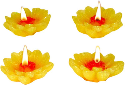 

Shree Sai Festival Designer Terracotta (Pack of 4) Table Diya Set(Height: 2 inch)