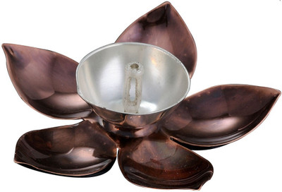 

Episode Kansa Pushp Silver Plated Table Diya(Height: 3.54 inch)