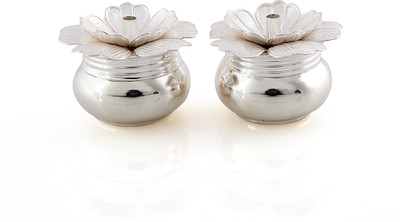 

Siri Creations Silver (Pack of 2) Table Diya Set(Height: 1.5 inch)