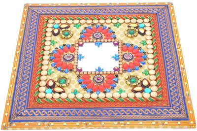 

Twisha Traditional Wooden Table Diya Set(Height: 1.5 inch)