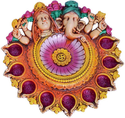 

Indigo Creatives Earthenware Table Diya Set(Height: 5 inch)