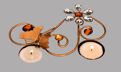 

Indigo Creatives Butterfly 2 Tea Light Gift Iron Table Diya Set Iron Table Diya Set Iron (Pack of 3) Table Diya Set(Height: 0.8 inch)
