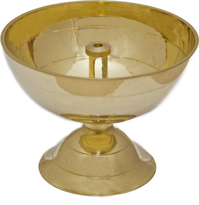 Exotic India Wick Brass Table Diya(Height: 2.5 inch) Exotic India Wick Brass Table Diya(Height: 2.5 inch)