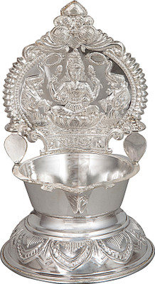 

Siri Creations Kamakshi Deepa Silver Table Diya(Height: 3 inch)
