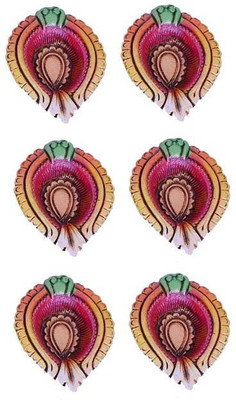 

Indigo Creatives Earthenware (Pack of 6) Table Diya Set(Height: 3 inch)