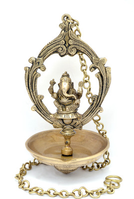 32% OFF on HanDecor Ganesha Oil Wick Brass Hanging Diya(Height: 32 inch) 32% OFF on HanDecor Ganesha Oil Wick Brass Hanging Diya(Height: 32 inch)