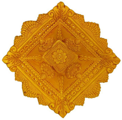 

Craft Art India Handmade Earthen Clay / Terracotta Decorative Dipawali / Diwali Diya / Tealight / Oil Lamps for Pooja / Puja , Size(CM):4.5x16x16 Terracotta Table Diya(Height: 1.75 inch)