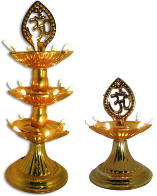 

VRCT Plastic (Pack of 2) Table Diya Set(Height: 5 inch)