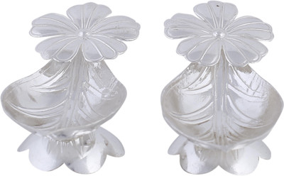 

Siri Creations Silver (Pack of 2) Table Diya Set(Height: 1 inch)