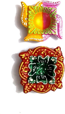 

Indeasia Srijan Terracotta (Pack of 2) Table Diya Set(Height: 1 inch)